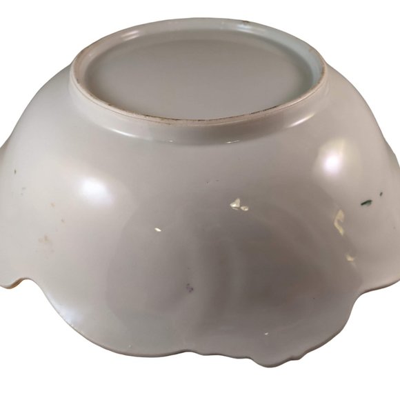 RS Prussia 19th Century Ornate Rose Gilt Scalloped Cabinet Bowl - Picture 8 of 10